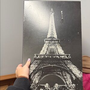 Black and White Eiffel Tower Canvas Art